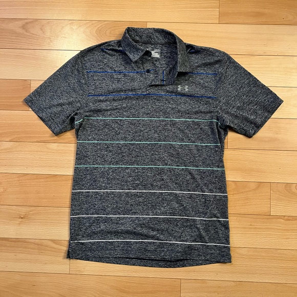UA Heatgear Stripe Polo - Picture 1 of 2